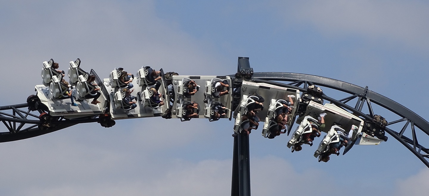 roller coaster flipping upside down