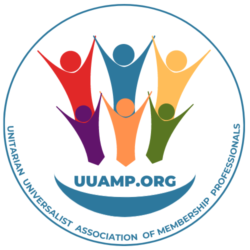 Logo with coloful graphic people holding hands above their heads